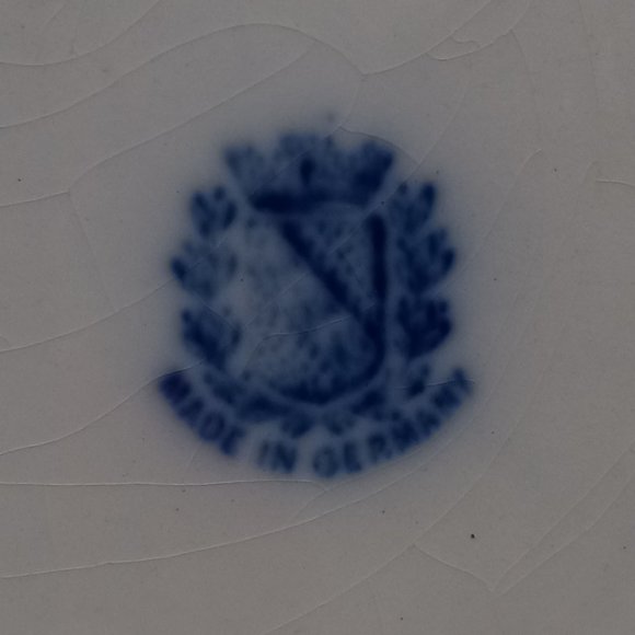 Antique Utzschneider Germany Flow Blue Saucer/Underplate - Picture 3 of 5